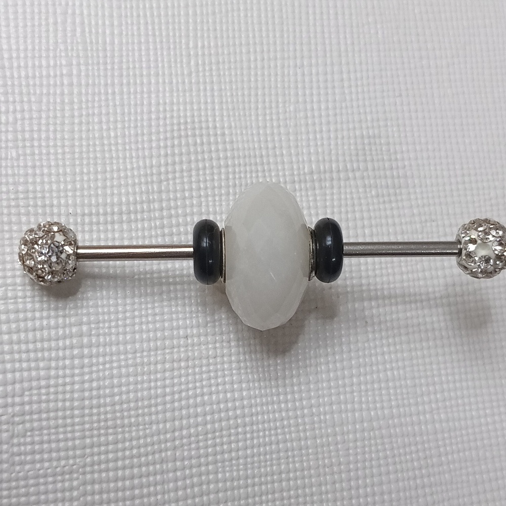 Trollbeads Milky Quartz Beads Genuine Faceted Gemstone Silver 925 Bead